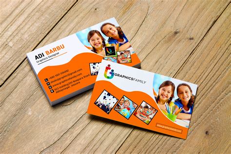 School Business Card Design Free PSD Template – GraphicsFamily