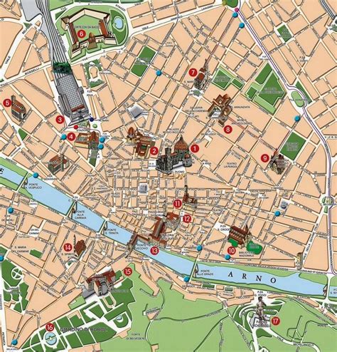 Cartina turistica di Firenze | Firenze, Viaggi estivi, Mappe illustrate