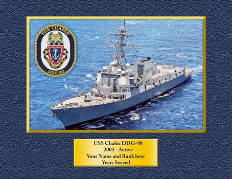 USS Chafee DDG-90 Custom Personalized 8.5 X 11 Print of US Navy Ships ...