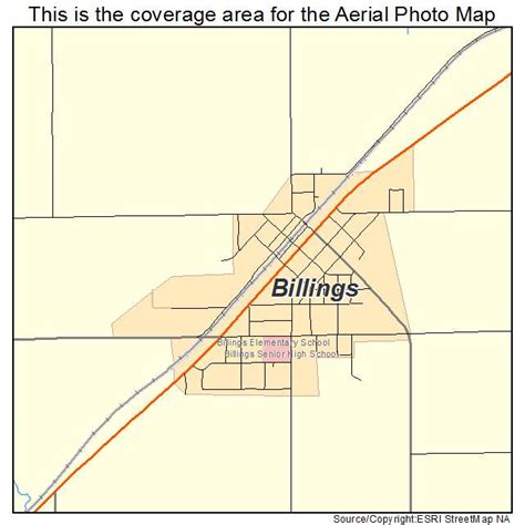 Aerial Photography Map of Billings, MO Missouri