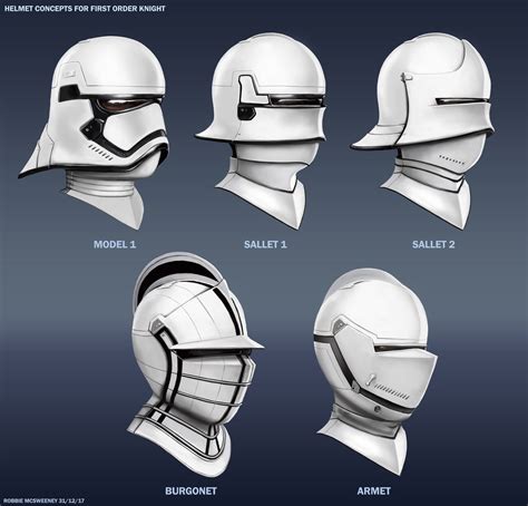 Helmet Concepts for First Order Knight by RobbieMcSweeney on @DeviantArt | Star wars helmet ...