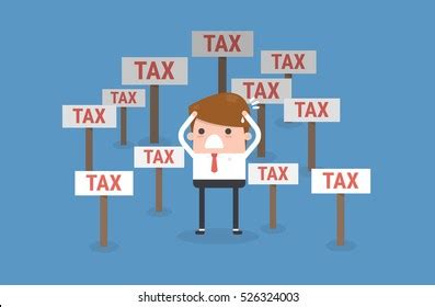 Cartoon Businessman Tax Stock Vector (Royalty Free) 526324003 | Shutterstock