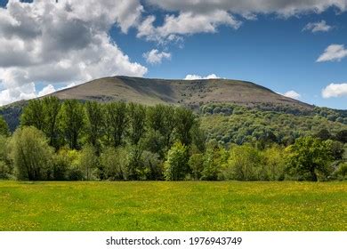 Blorenge Mountain Overlooking Castle Meadows River Stock Photo ...