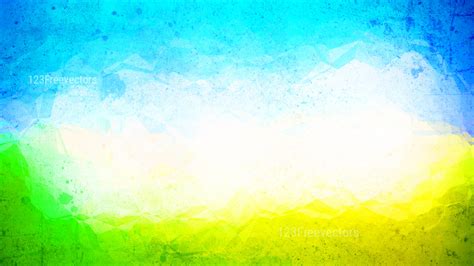 Blue Green and Yellow Water Paint Background