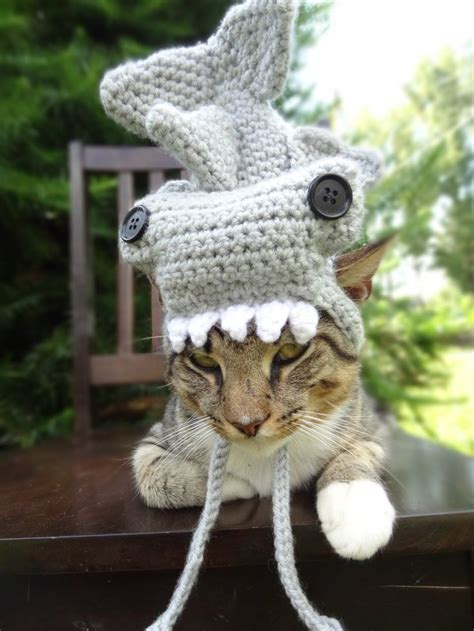 Shark Costume for Cats and Extra-small Dogs - The Hammerhead Shark Hat ...