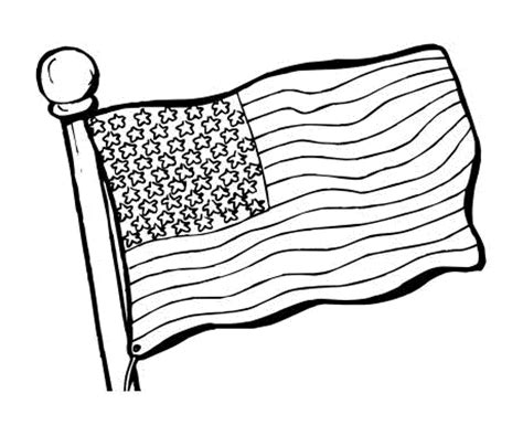 American Flag Coloring Page for the Love of the Country