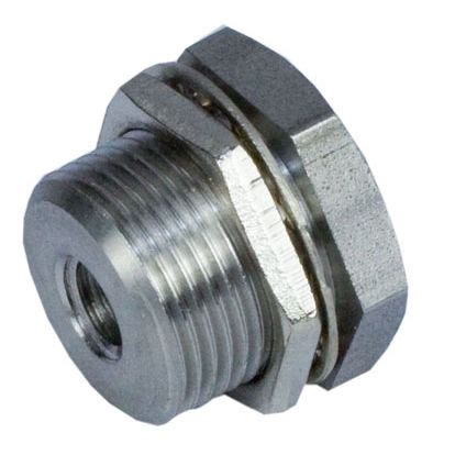 Bulkhead fitting / threaded / straight / stainless steel - RITM Industry