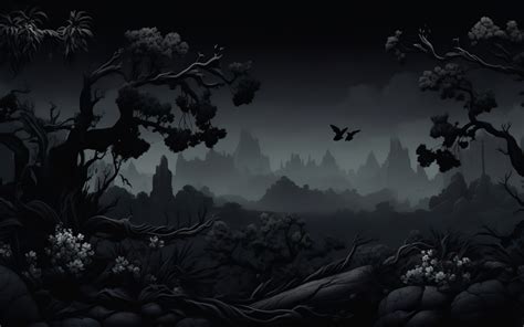 1440x900 Resolution Dark Natural Landscape HD Black Aesthetic 1440x900 Wallpaper - Wallpapers Den