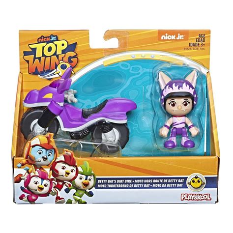 Top Wing Figure and Vehicle Betty Bat’s Dirt Bike with Removable 3-Inch ...