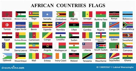 PrintAfrica Countries Flags Collection Stock Vector - Illustration of country, countries: 138093567