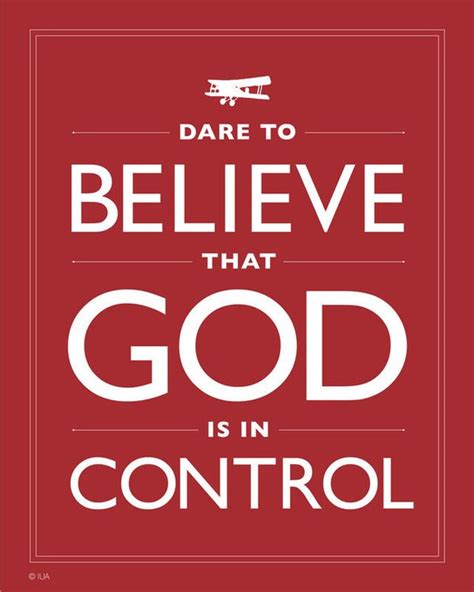 Items similar to Red Dare Quote, Dare to Believe That God Is In Control ...