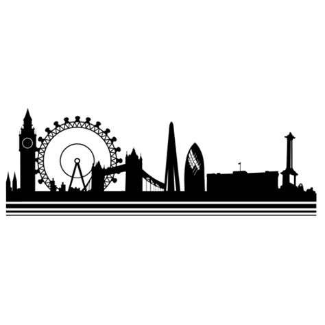 Wall decal Skyline City Vinyl group Sticker - london vector png ...