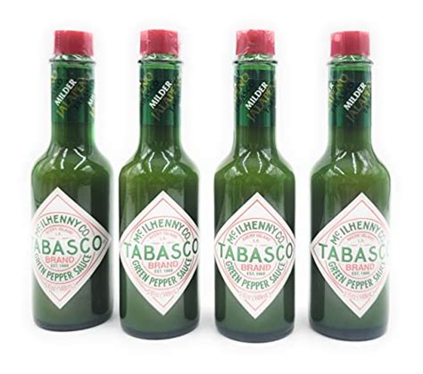 Tabasco Green Pepper Sauce, 5-ounce Bottle (Pack of 4) | Scoville Scale