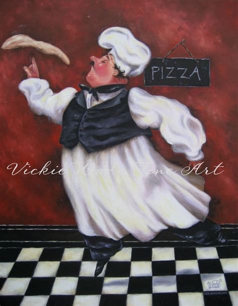 Fat Chefs Art Print Pizza Chef Kitchen Wall Decor Chef Art - Etsy