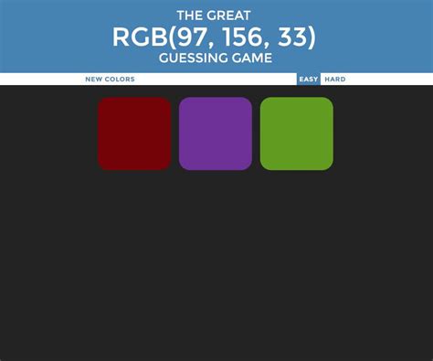 Tomas Ochoa - RGB Color Guessing Game