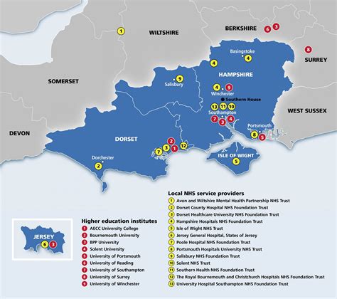 Wessex region and hospitals - Working across Wessex