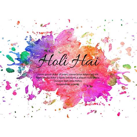 Happy Holi Color Vector Design Images, Illustration Of Abstract Colorful Happy Holi Background ...