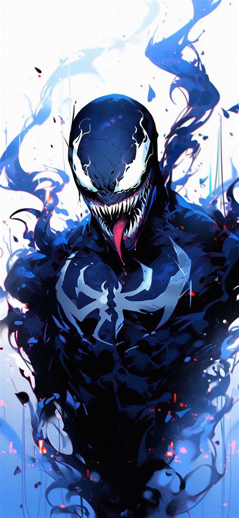 Cool Venom White Wallpapers - Aesthetic iPhone Marvel Wallpapers