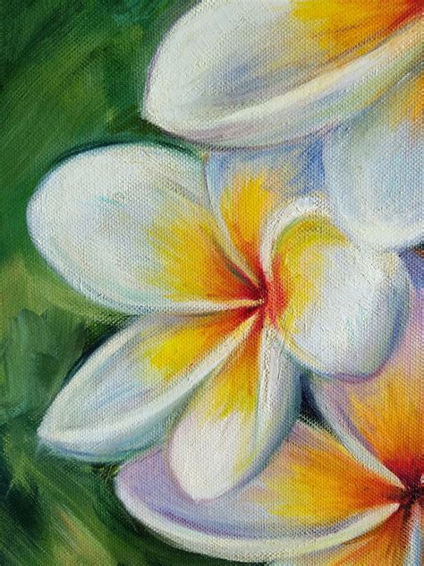 Oil painting Tropical flowers Painting by Anastasia Arsenova