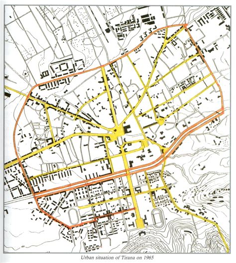 Tirana map 1957 - Full size