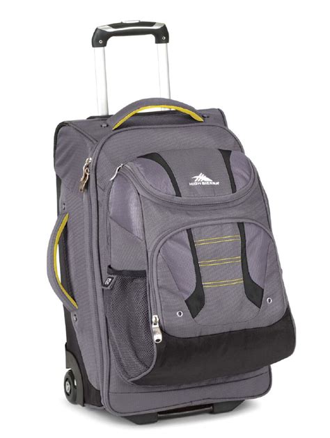 High Sierra 22" Carry-On Wheeled Backpack with Removable Daypack – Grey