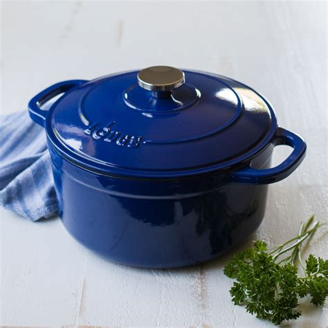 Cast Iron Dutch Oven Cooking Pot w Lid Kitchen Ware Broiling Large ...