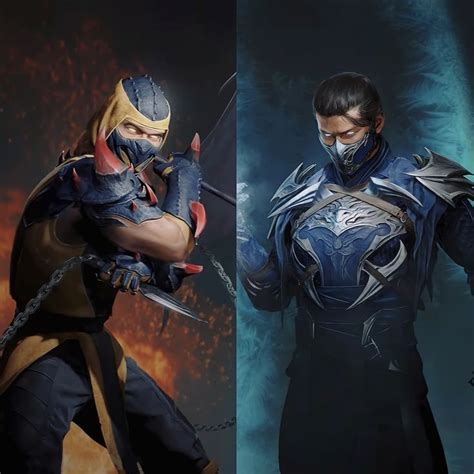 Incredible skins of incredible men ️‍🔥🗻 SUBZERO. Bi-han. SCORPION. Kuai Liang. MK1