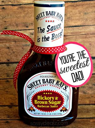 "You're The Sweetest" BBQ Sauce Father's Day Gift Idea - Crafty Morning