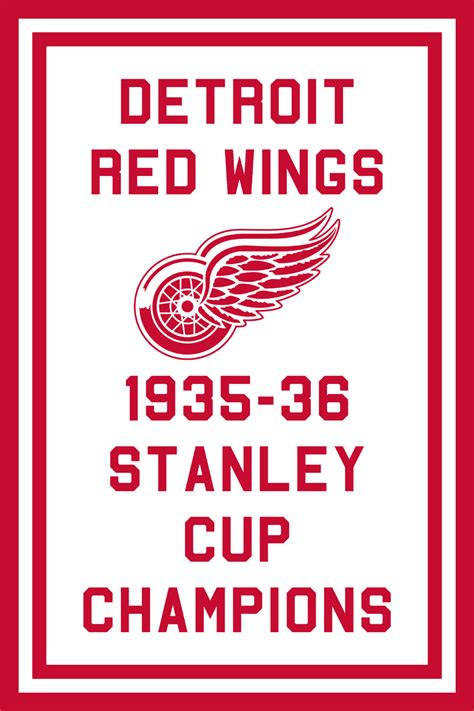 Detroit Red Wings - Championship Banner - National Hockey League (NHL ...