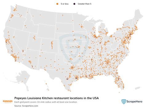 Number of Popeyes Louisiana Kitchen locations in the USA in 2024 | ScrapeHero