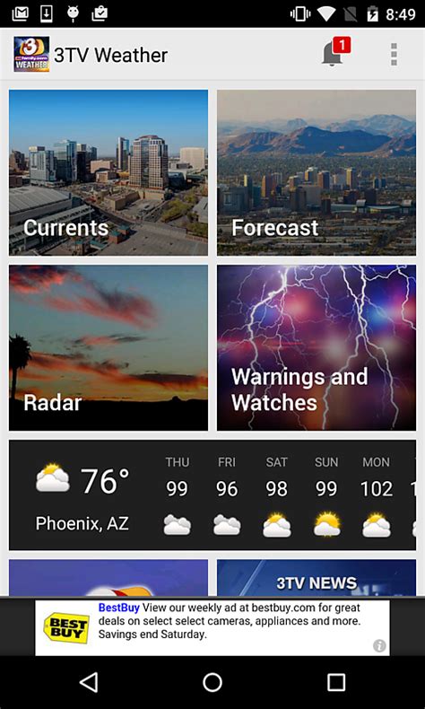 Phoenix Weather Radar - 3TV: Amazon.co.uk: Appstore for Android