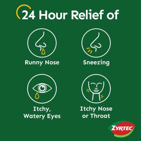 Zyrtec 24 Hour Allergy Relief Tablets Cetirizine HCl, 30 ct - King Soopers