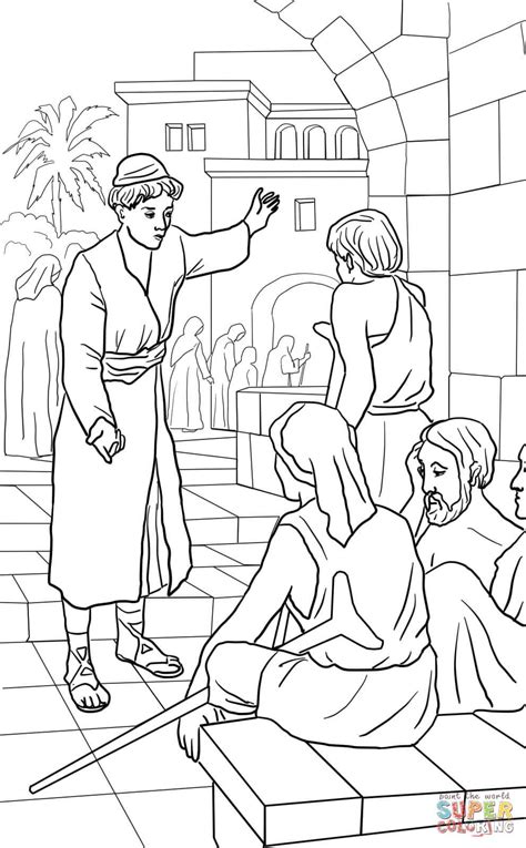 Parable of the Great Banquet coloring page from Jesus' parables ...