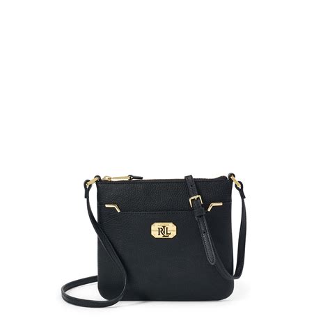 Ralph Lauren Acadia Cross-body Bag in Black - Lyst