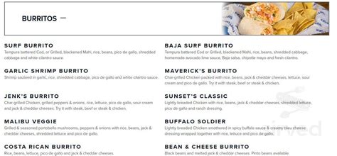 Surf Taco - Long Branch menu in Long Branch, New Jersey, USA