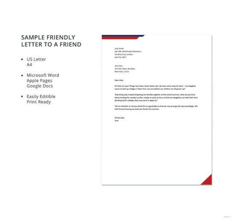 49+ Friendly Letter Templates - PDF, DOC | Free & Premium Templates