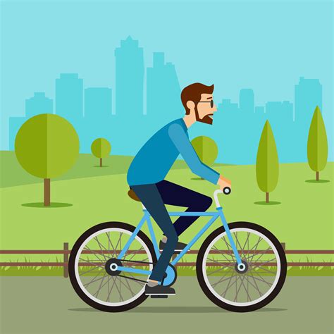 Riding A Bike Vector 216253 Vector Art at Vecteezy