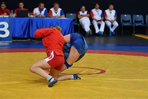 Orenburg, Russia - 29 October 2016: Girls Compete in Sambo Editorial Image - Image of game ...