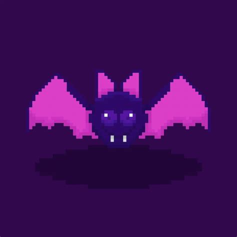 Premium Vector | Pixel art bat scary halloween