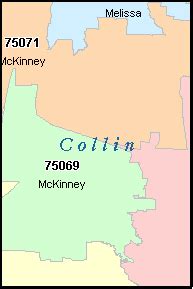 MCKINNEY Texas, TX ZIP Code Map Downloads