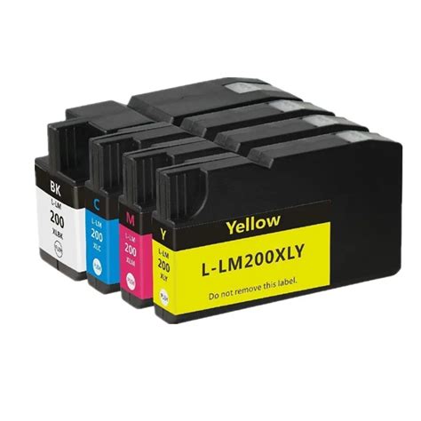 4PK Ink Cartridges Replacement For Lexmark 200XL Cartridge Black Color ...