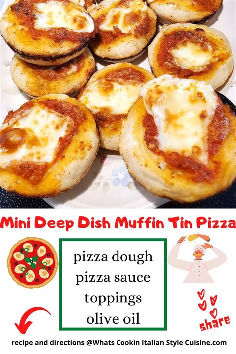 Mini Deep Dish Muffin Tin Pizza | What's Cookin' Italian Style Cuisine