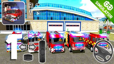 Fire Engine Simulator - Gameplay Walkthrough Part 1 - Firefighters, Non ...