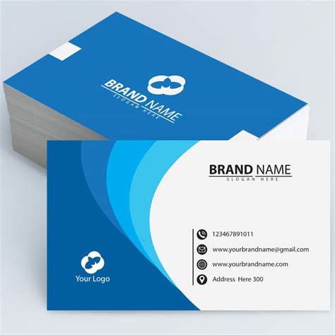 carte de visite entreprise bleu - Telecharger Vectoriel Gratuit ...