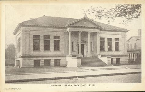 Library Postcards: Carnegie Library, Jacksonville, Illinois