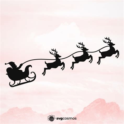 Santa's Sleigh vector svg cricut – svgcosmos