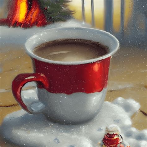 Hot Cocoa in a Christmas Mug · Creative Fabrica