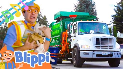 BRAND NEW BLIPPI Garbage Truck Song! Heavy Vehicle Songs for Kids - YouTube