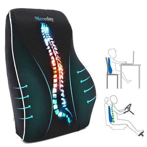 Sparthos Lumbar Support Pillow Lower Back Pain Relief For Office Chairs ...