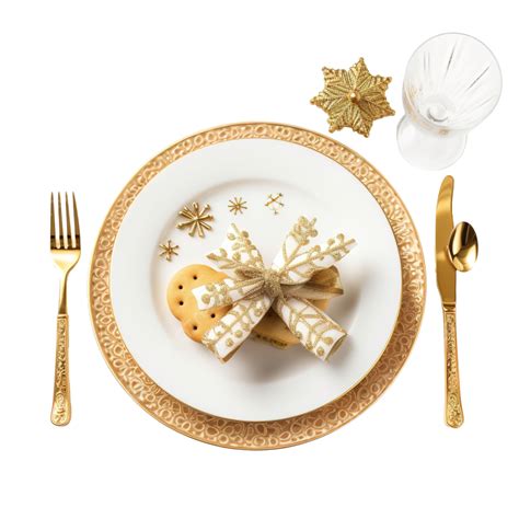 Festive Christmas Party Place Setting With Gold Plate Cracker And Decorations, Dinner Party ...